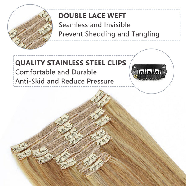 HomGoss #12/613 Blonde Classic Clip-Ins (120G)