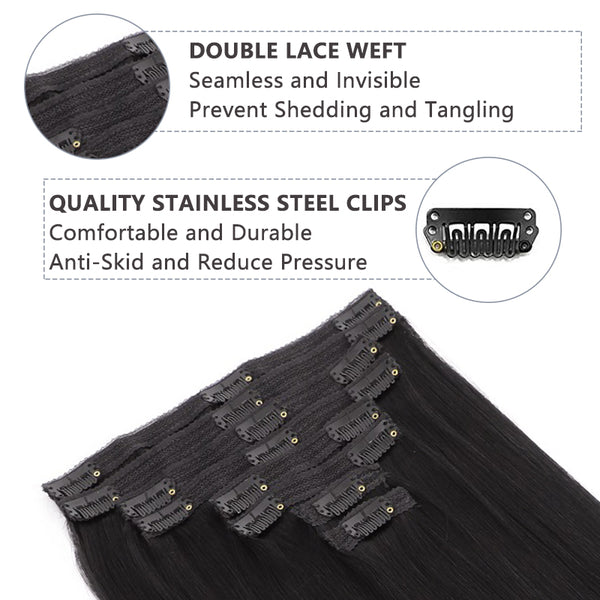 Jet Black #1 Classic Clip-Ins (120G)